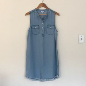 Splendid sleeveless chambray denim dress, size M
